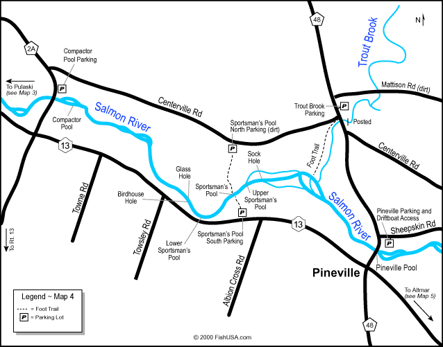 Map Salmon River Route 2a to Pineville